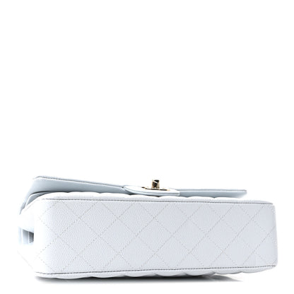 Chanel Caviar Quilted Medium Double Flap Light Blue 4 of 10
