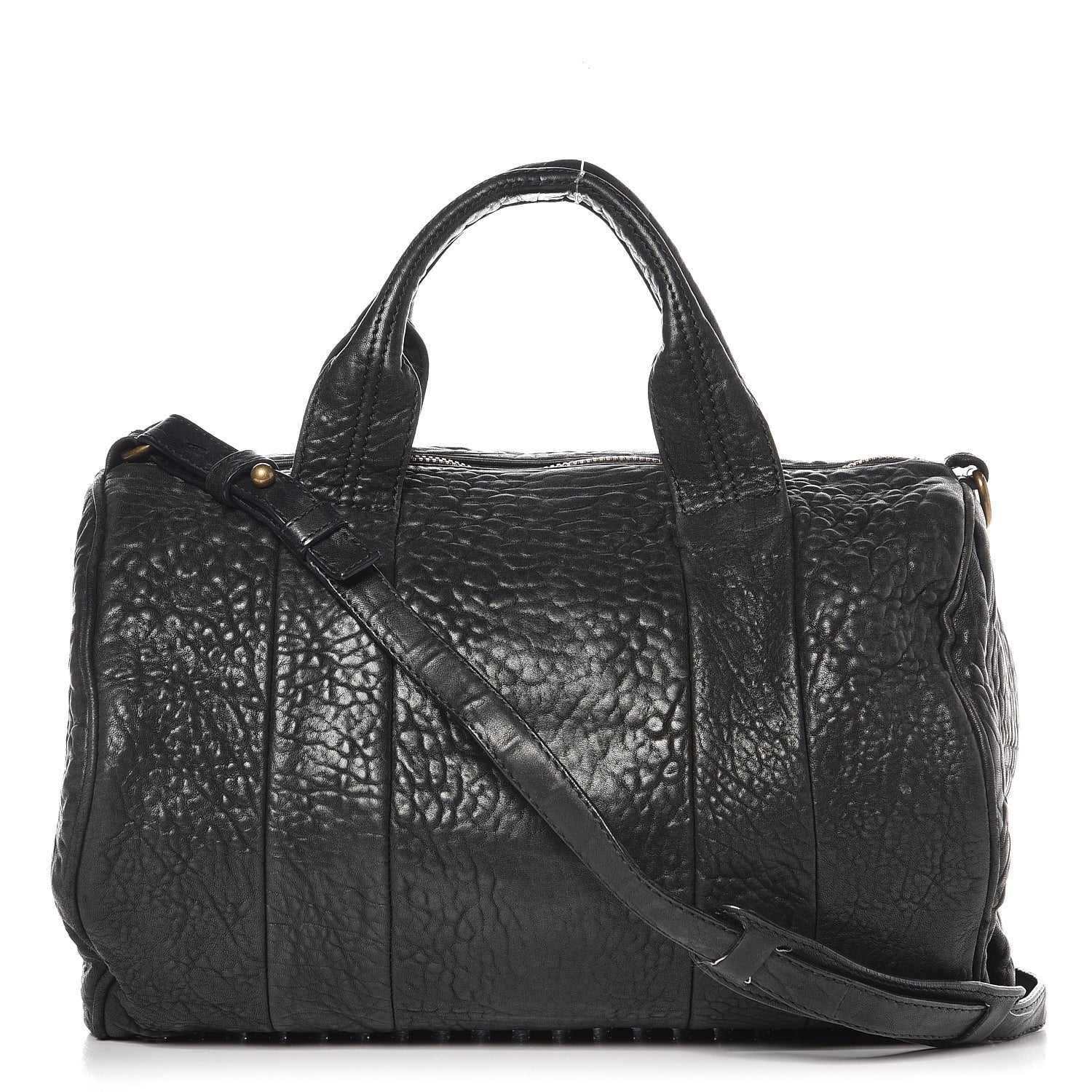 Alexander Wang Pebbled Lambskin Rocco Black Antique Brass Hardware 1 of 15