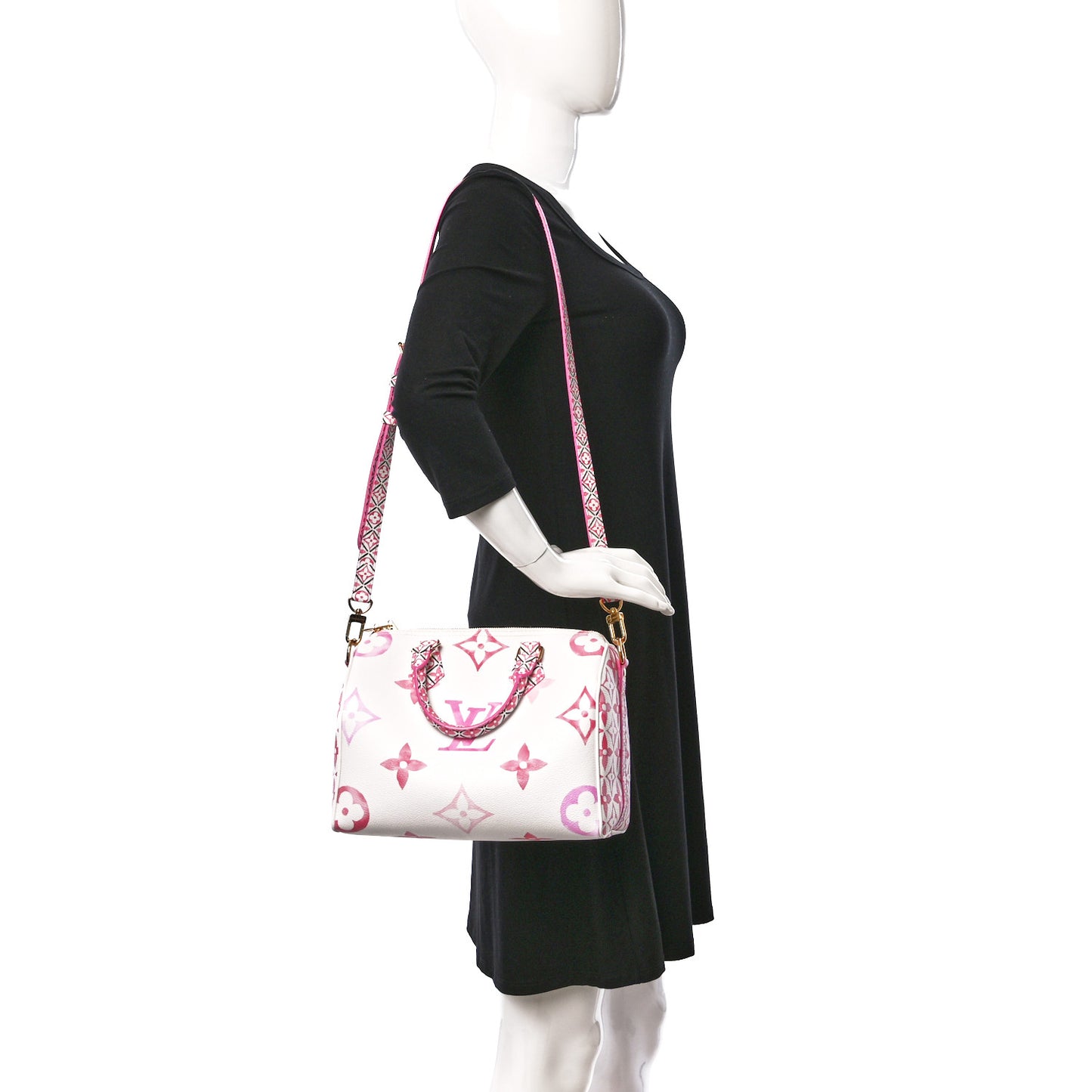 Monogram Giant By The Pool 2.0 Speedy Bandouliere 25 Rose