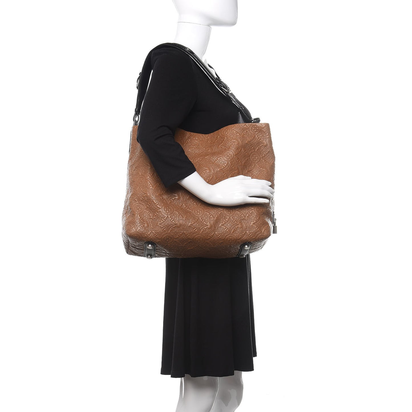 Monogram Lambskin Antheia Hobo PM Fumee