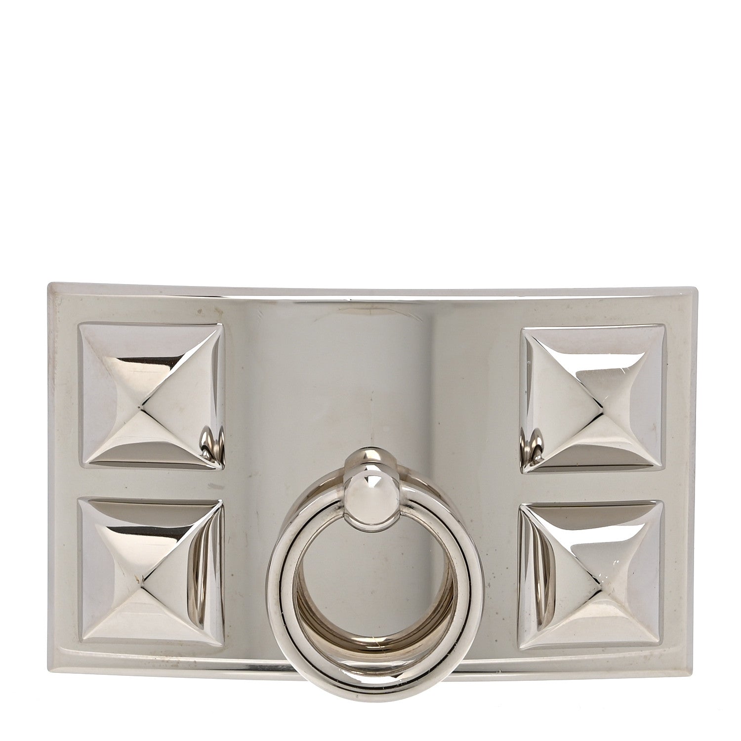 Hermes Palladium Collier de Chien 32mm Belt Buckle 1928658