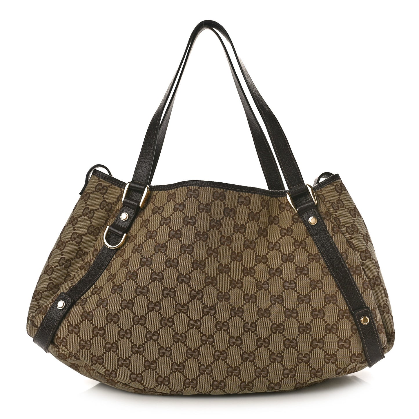 Monogram Medium Abbey Shoulder Bag Dark Brown