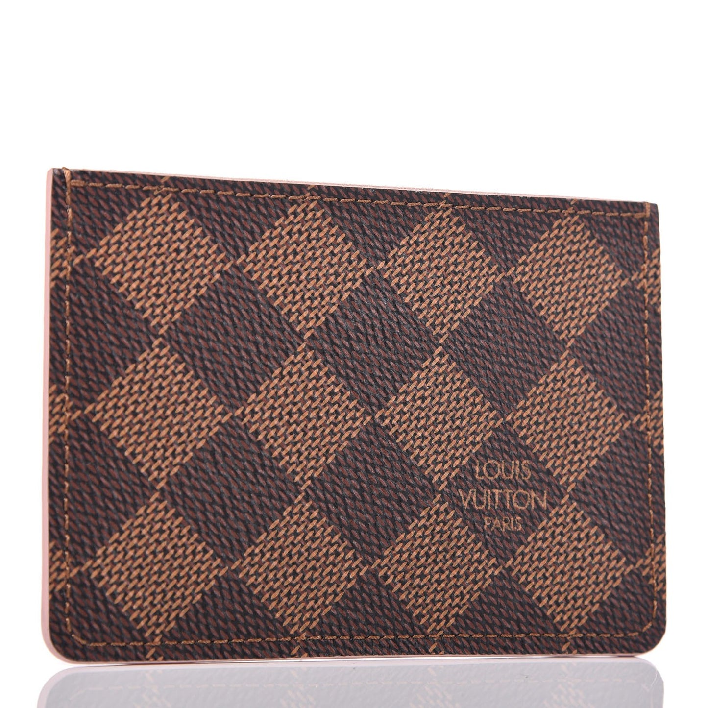 Damier Ebene Caissa Card Holder Rose Ballerine