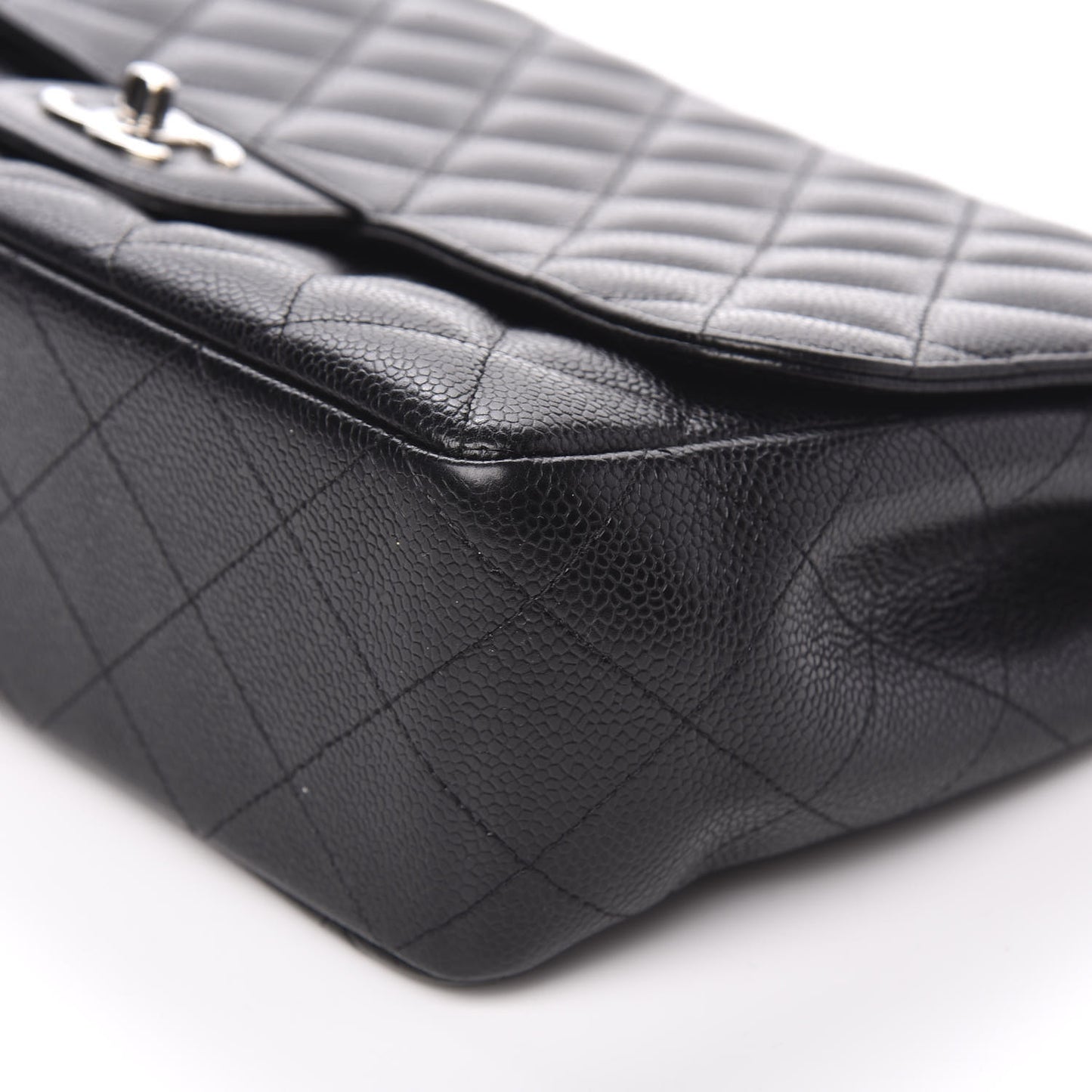 Caviar Quilted Jumbo Single Flap Black