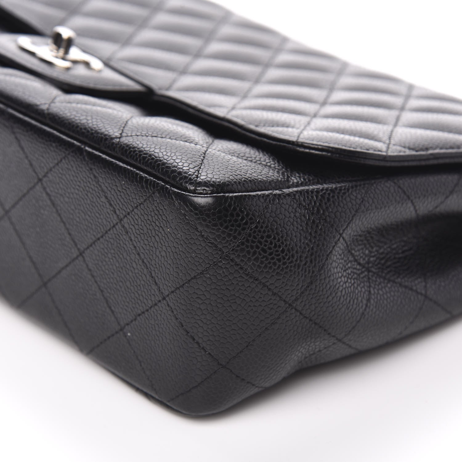Chanel Caviar Quilted Jumbo Single Flap Black 9 of 11