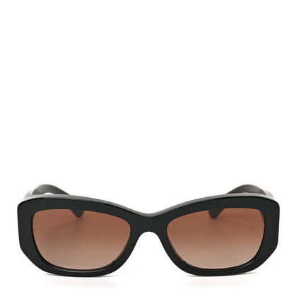 Chanel Acetate Rectangle Sunglasses 5493 Black Brown 2 of 6