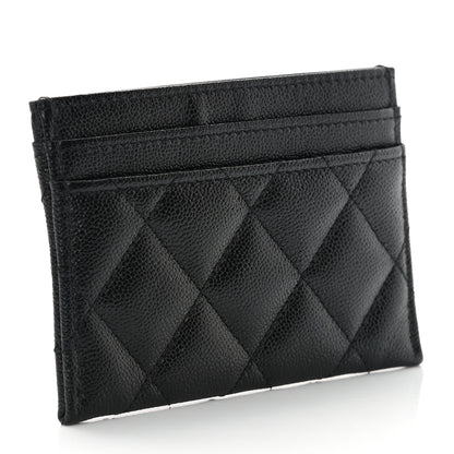Chanel Caviar Quilted Studded CC Card Holder Black 3 of 9