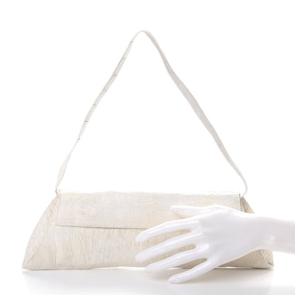 Nancy Gonzalez Crocodile Clutch White 3 of 9