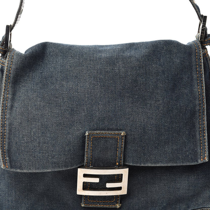 Fendi Denim Mama Baguette Blue 9 of 9