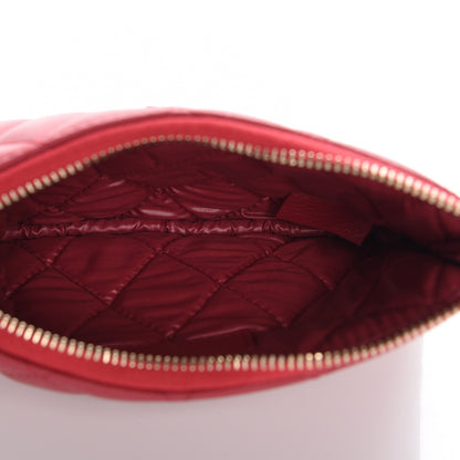 Chanel Lambskin Quilted Small Cosmetic Case Dark Pink 5 of 7