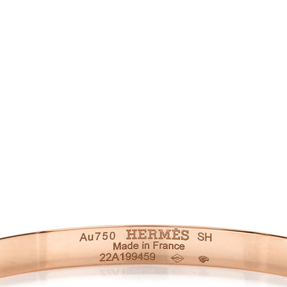 Hermes 18K Rose Gold Diamond PM Kelly Bracelet SH 3 of 3