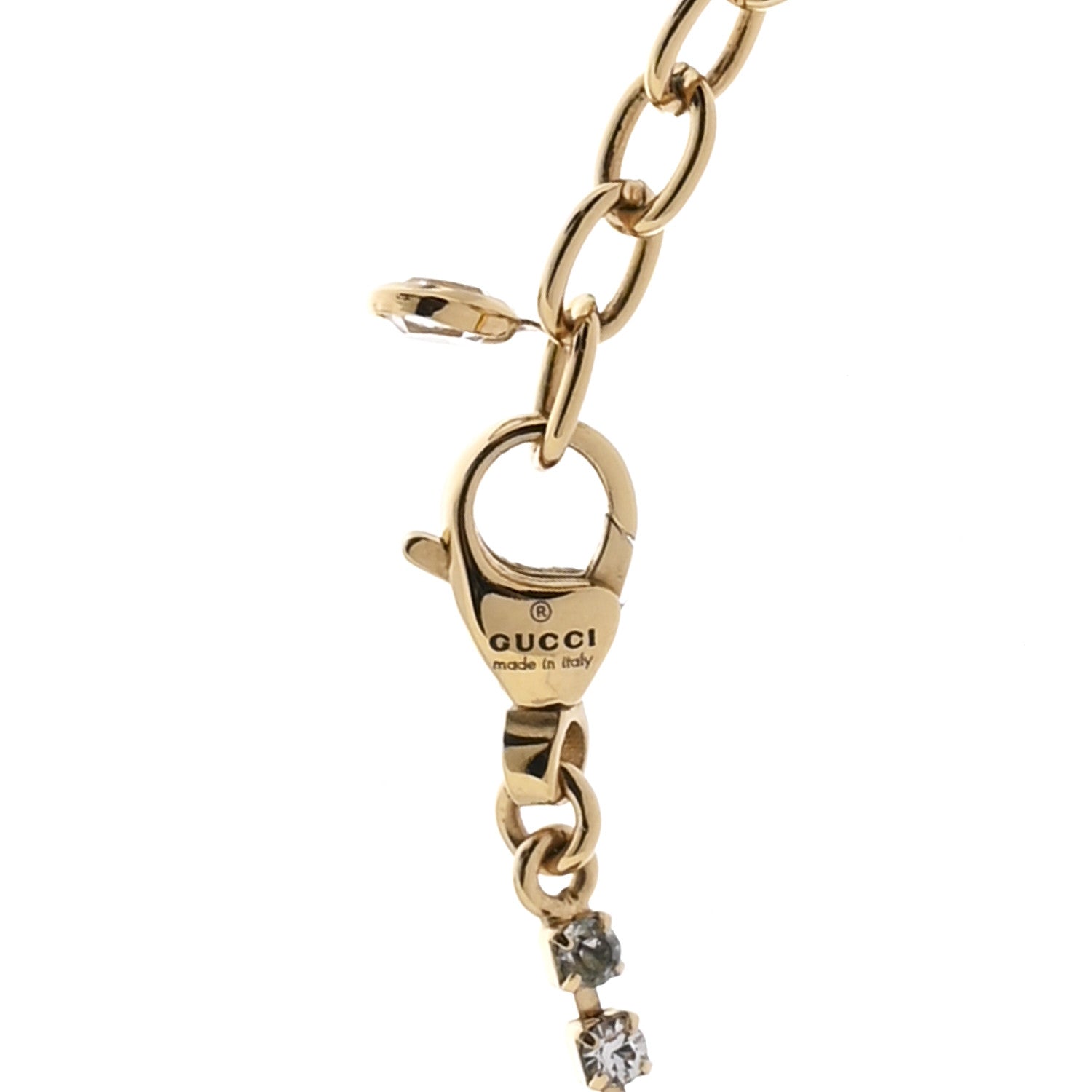 Gucci Metal Crystal Pearl Blondie Necklace Gold 6 of 7