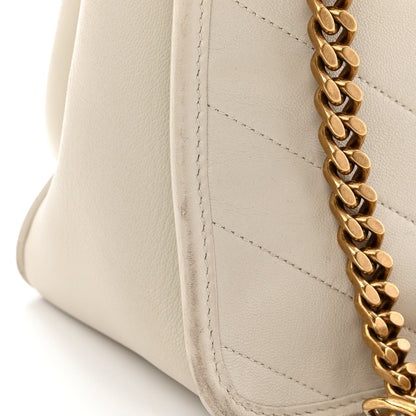 Saint Laurent Lambskin Matelasse Monogram Medium Niki Chain Satchel Ivory 11 of 19