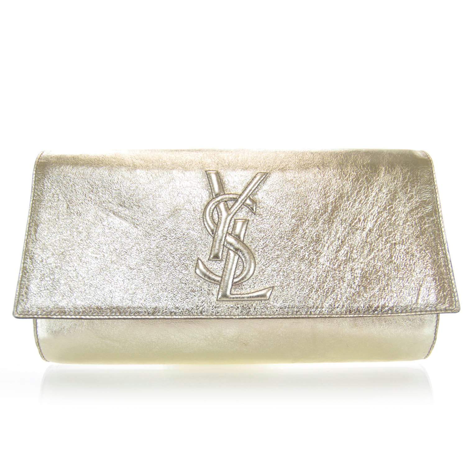 Saint Laurent Leather Belle de Jour Clutch Gold 1 of 6