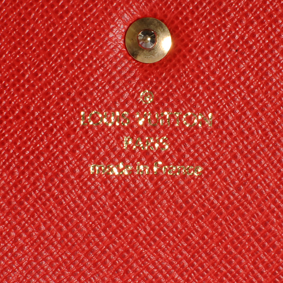 Monogram Groom Sarah Wallet Red