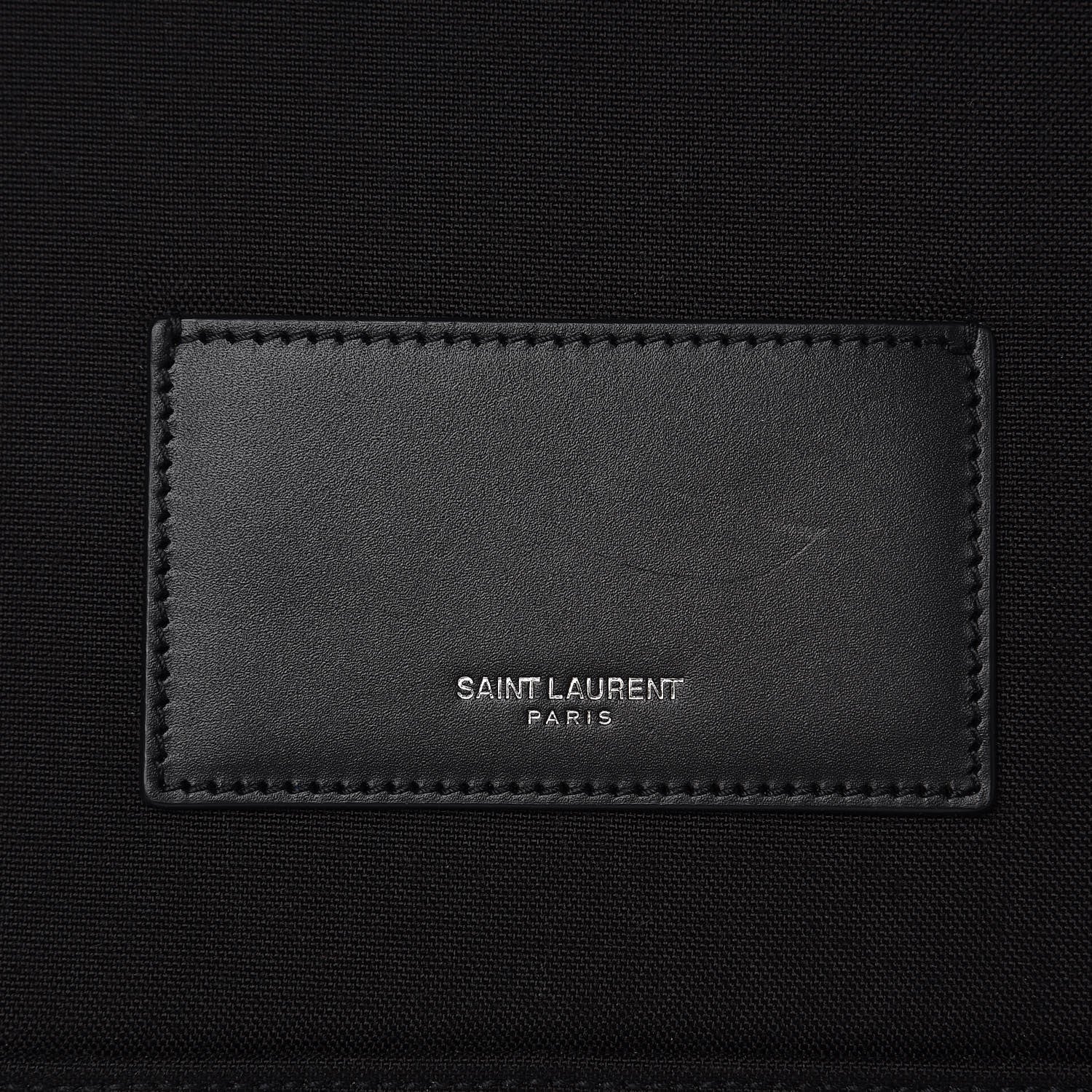 Saint Laurent Glitter Canvas City Backpack Gun Metal 11 of 14