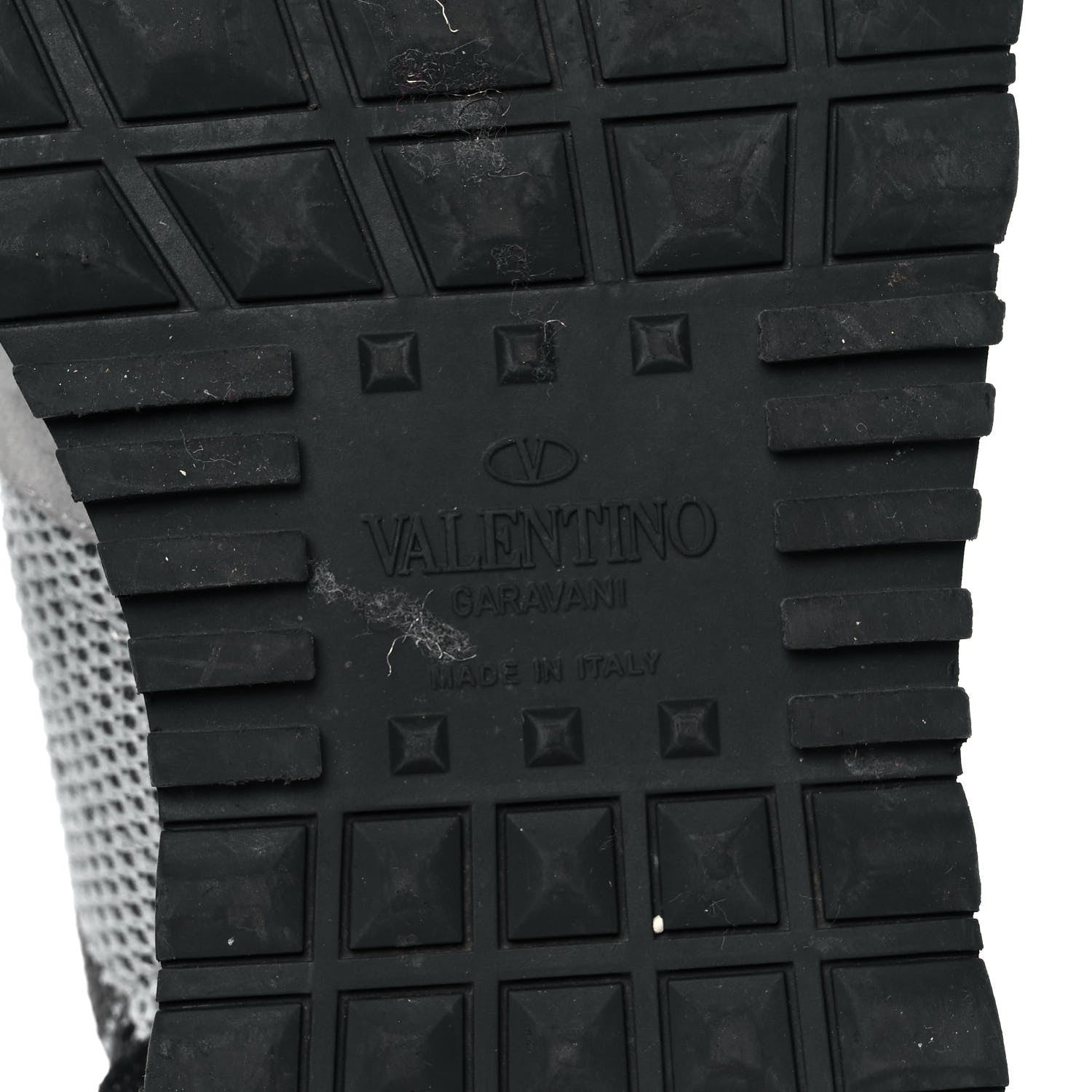 Valentino Garavani Mesh Fabric Suede Camouflage Mens Rockrunner Sneakers 42 Grigio Anthracite Black 7 of 9