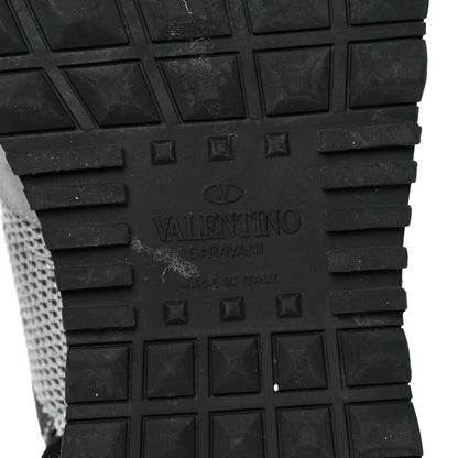 Valentino Garavani Mesh Fabric Suede Camouflage Mens Rockrunner Sneakers 42 Grigio Anthracite Black 7 of 9