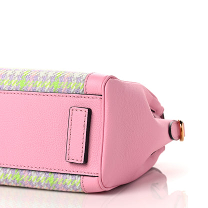 Versace Calfskin Tweed Medusa Small Top Handle Handbag Baby Pink Pineapple 8 of 8
