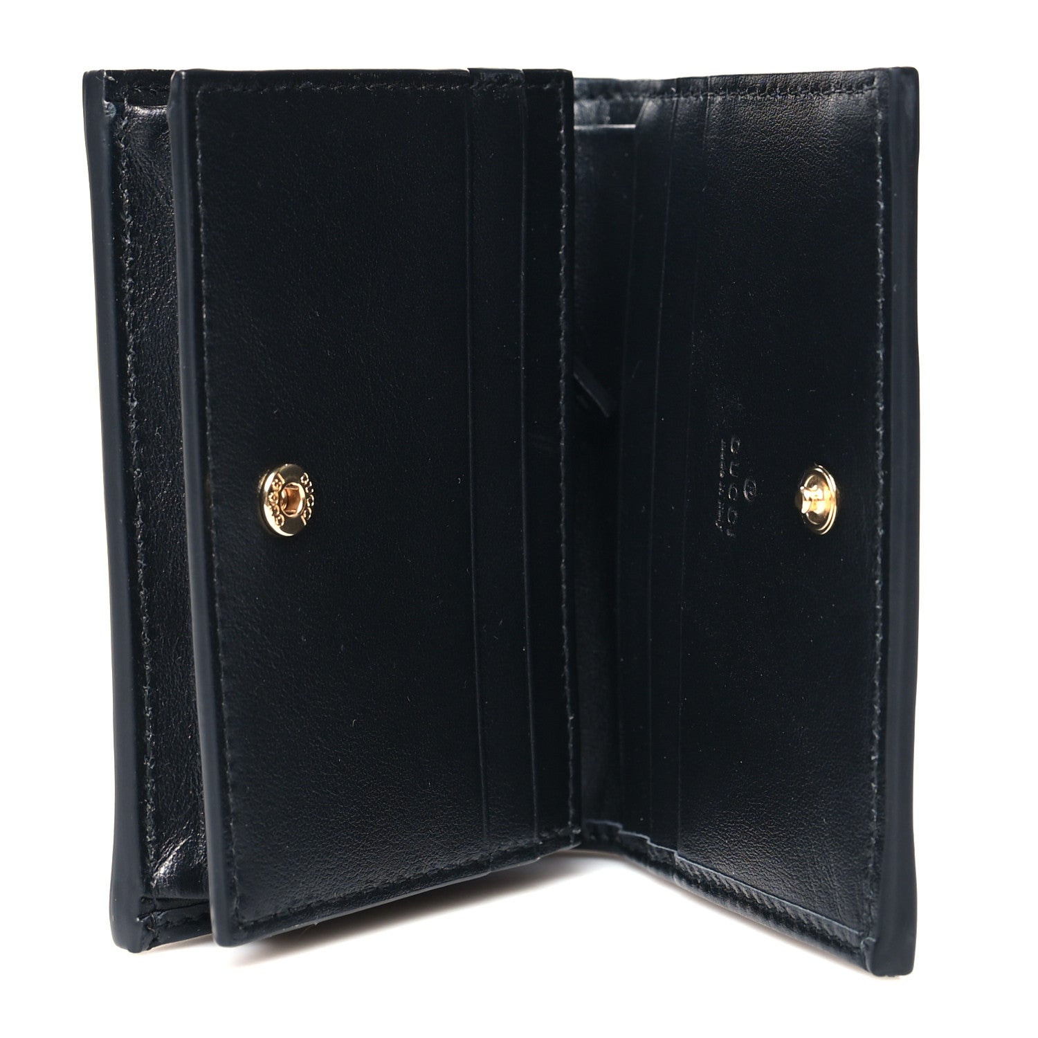 Gucci Calfskin GG Matelasse Card Case Wallet Black 5 of 12