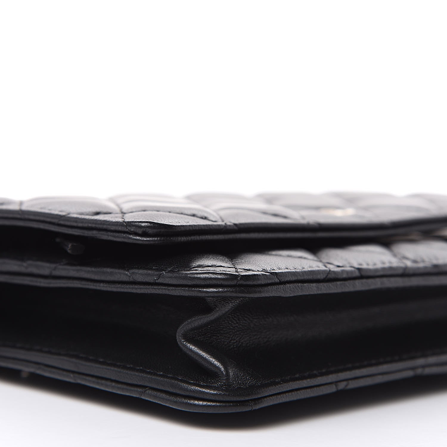 Chanel Lambskin Quilted Wallet On Chain WOC Black 9 of 10