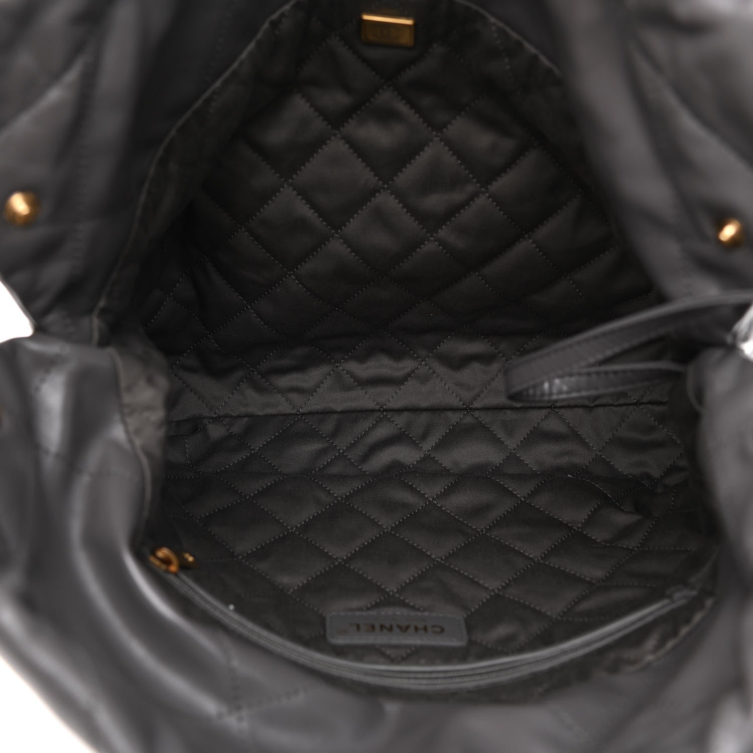 Chanel Shiny Calfskin Quilted Small Chanel 22 Grey 6 of 12