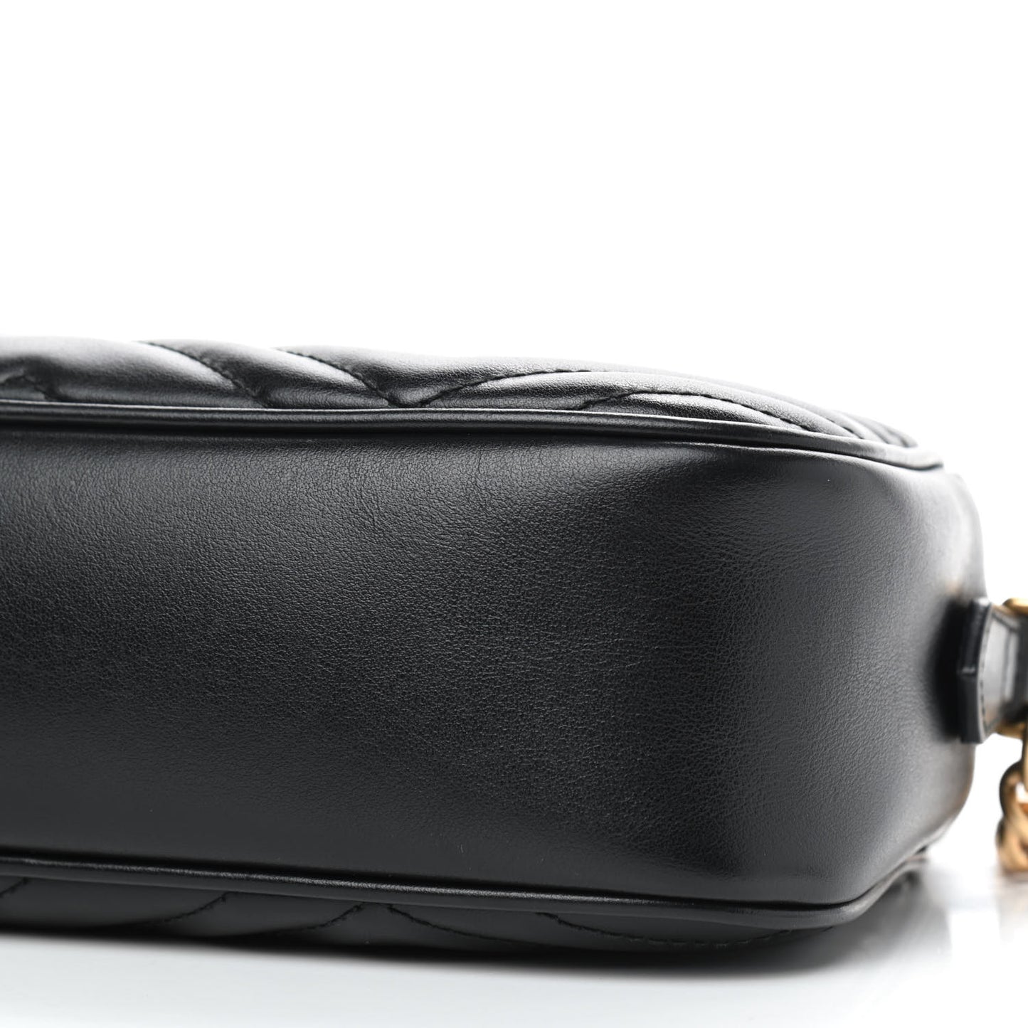 Calfskin Matelasse Small GG Marmont Chain Shoulder Bag Black