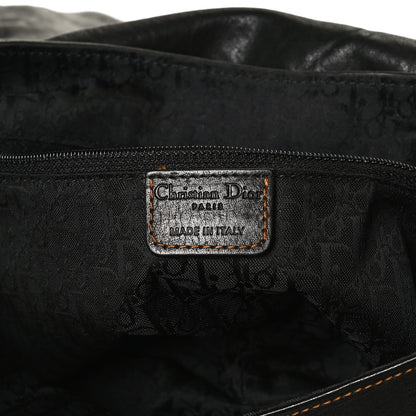 Christian Dior Calfskin Medium Gaucho Double Saddle Bag Black 6 of 10