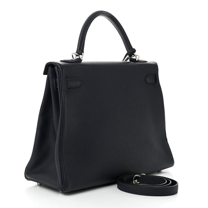 Hermes Togo Kelly Retourne 32 Bleu Nuit 3 of 10