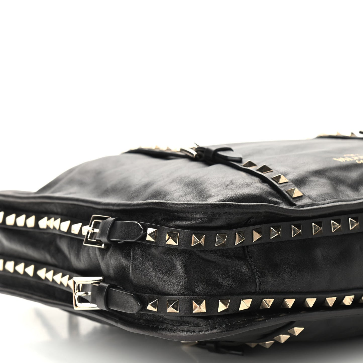 Vitello Rockstud Shopper Tote Black