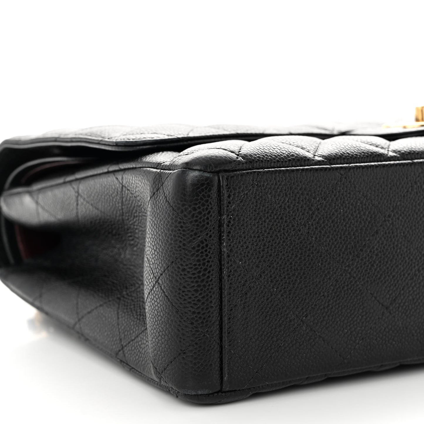 Caviar Quilted Maxi Double Flap Black