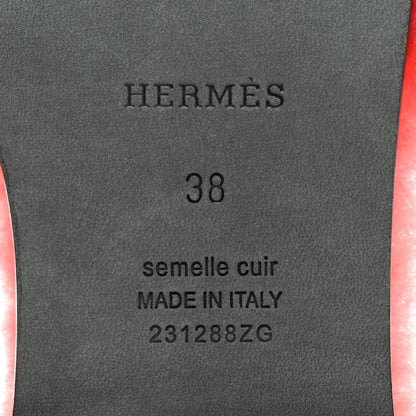 Hermes Woolskin Oran Sandals 38 Rose Du Desert 8 of 9