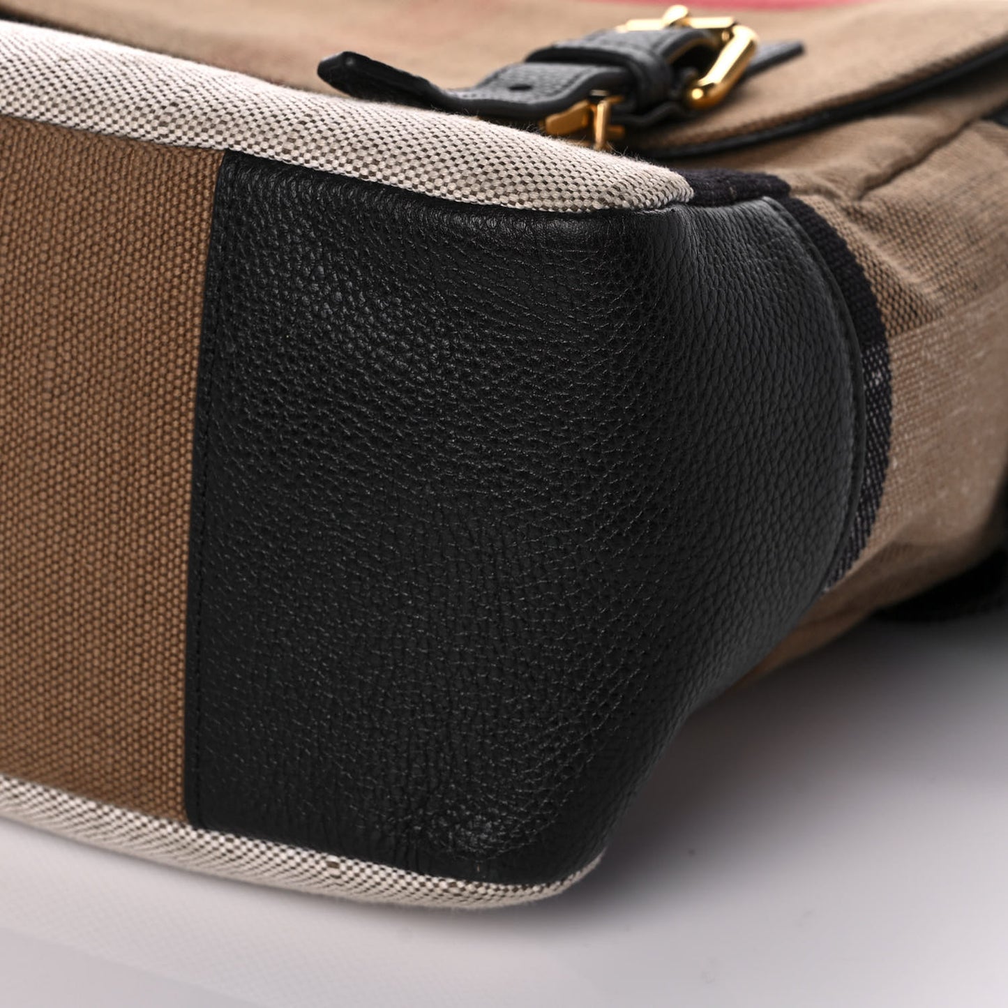 Canvas Mega Check Large Baildon Messenger Bag Black