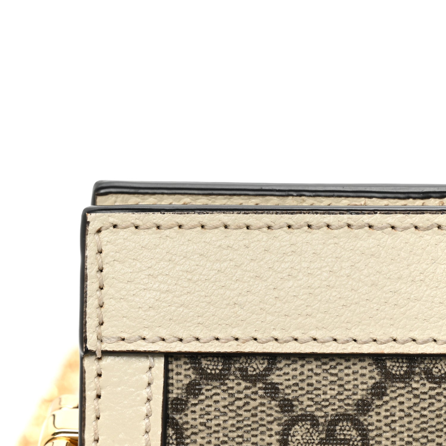 Gucci GG Supreme Monogram Textured Calfskin Web Small Ophidia Chain Shoulder Bag Beige Ebony Mystic White 15 of 17