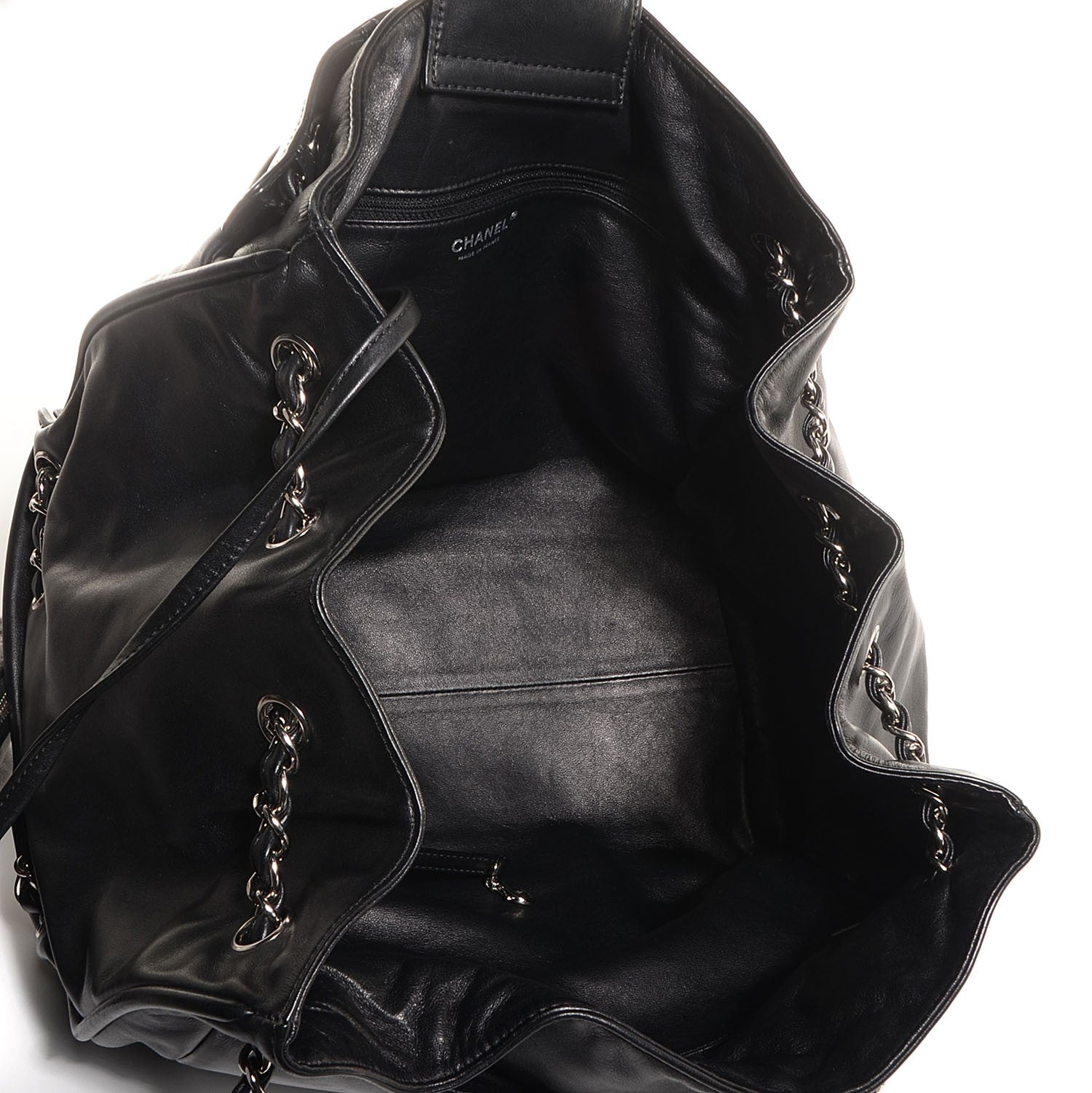 Chanel Calfskin Diagonal Ligne Large Tote Black 6 of 8