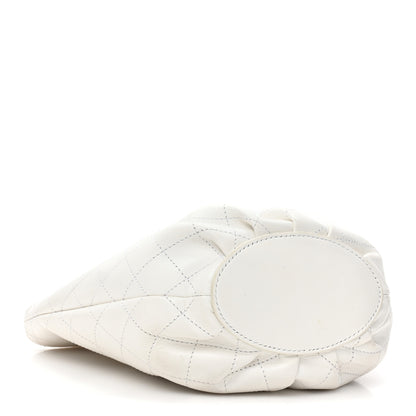 Chanel Lambskin Stitched Small Shopping Tote White 4 of 14