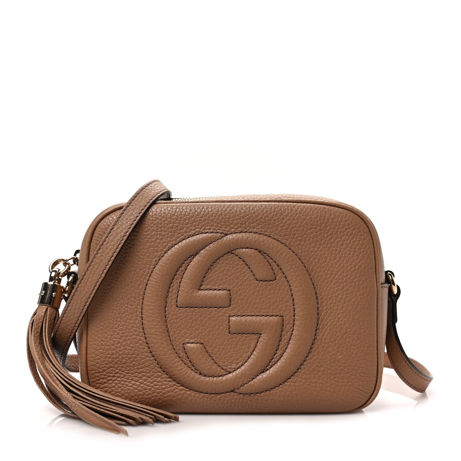 Gucci Pebbled Calfskin Small Soho Disco Bag Camelia 1 of 8