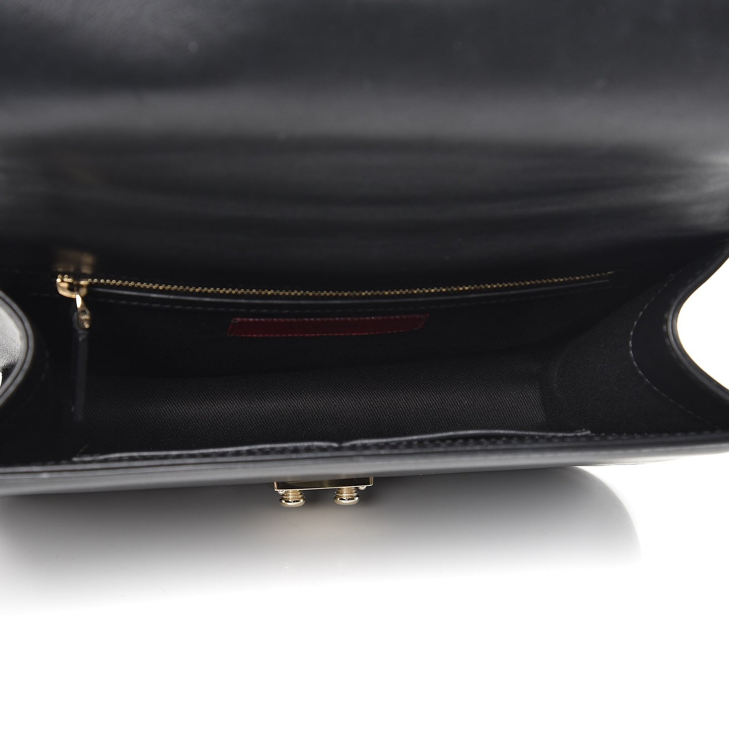 Vitello Medium Glam Lock Rockstud Flap Black