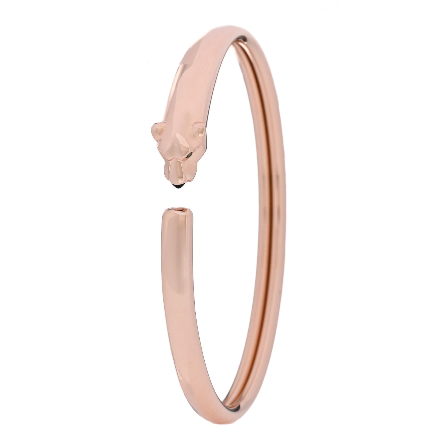 18K Pink Gold Tsavorite Black Onyx Panthere De Cartier Bracelet 16