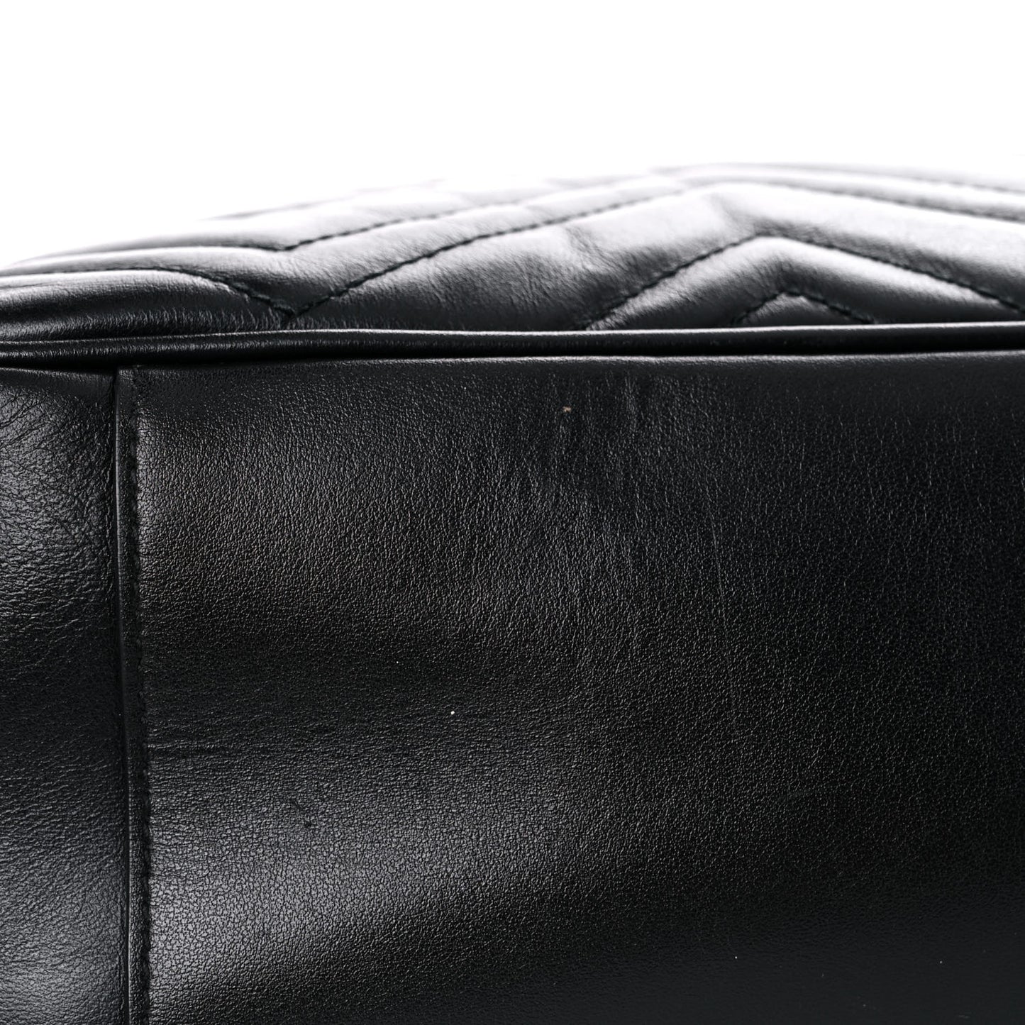 Calfskin Matelasse Large GG Marmont Shoulder Bag Black