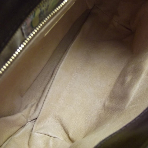 Woven Leather Shoulder Bag Ebano