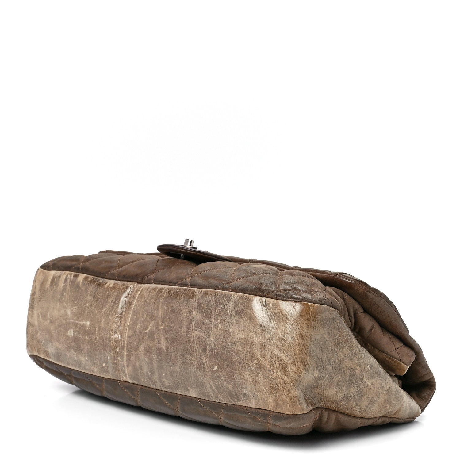 Chanel Iridescent Calfskin In The Mix Jumbo Flap Khaki 10 of 12