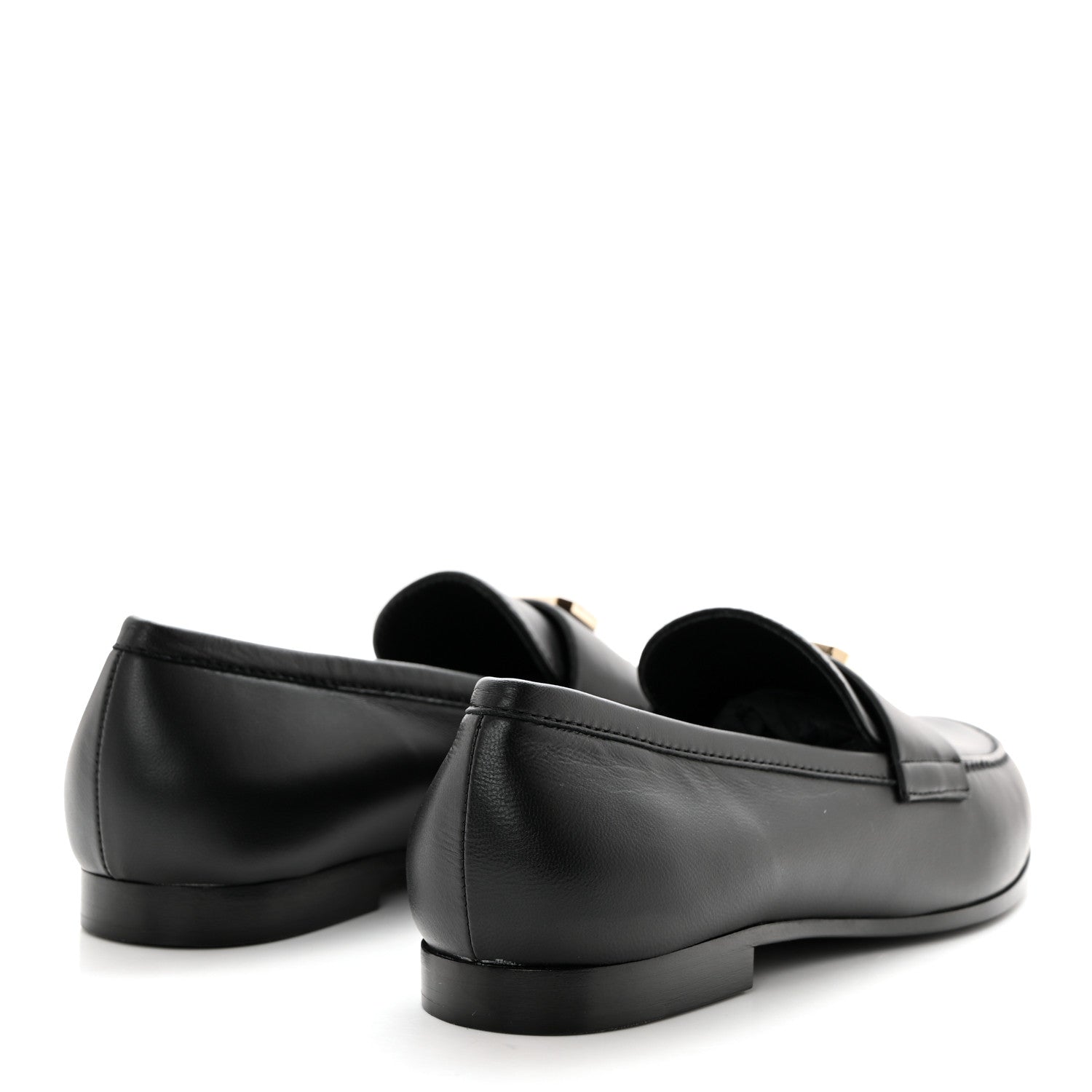 Chanel Lambskin Enamel CC Moccasin Loafers 37.5 Black 4 of 9