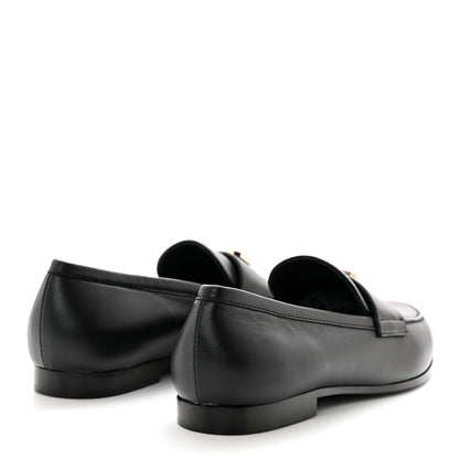 Chanel Lambskin Enamel CC Moccasin Loafers 37.5 Black 4 of 9