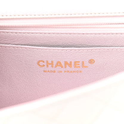 Chanel Iridescent Lambskin Quilted Mini Top Handle Rectangular Flap White 6 of 12