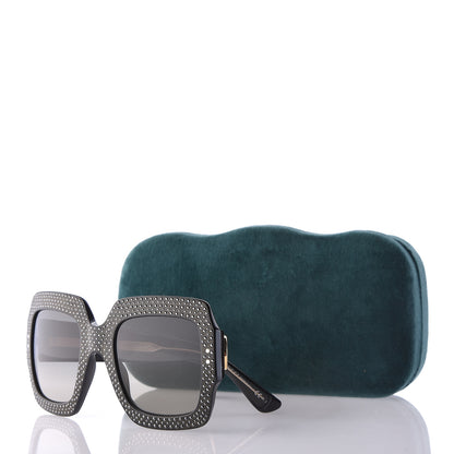 Gucci Crystal Square Frame Sunglasses GG3861/S Black 7 of 7