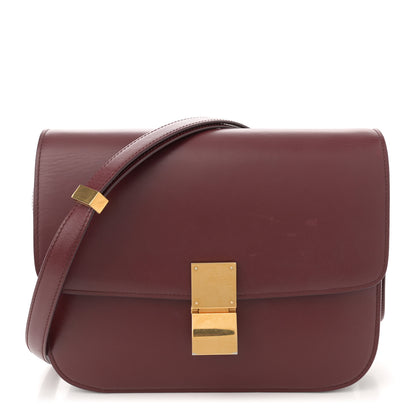 Celine Box Calfskin Medium Classic Box Flap Bag Burgundy 1 of 13
