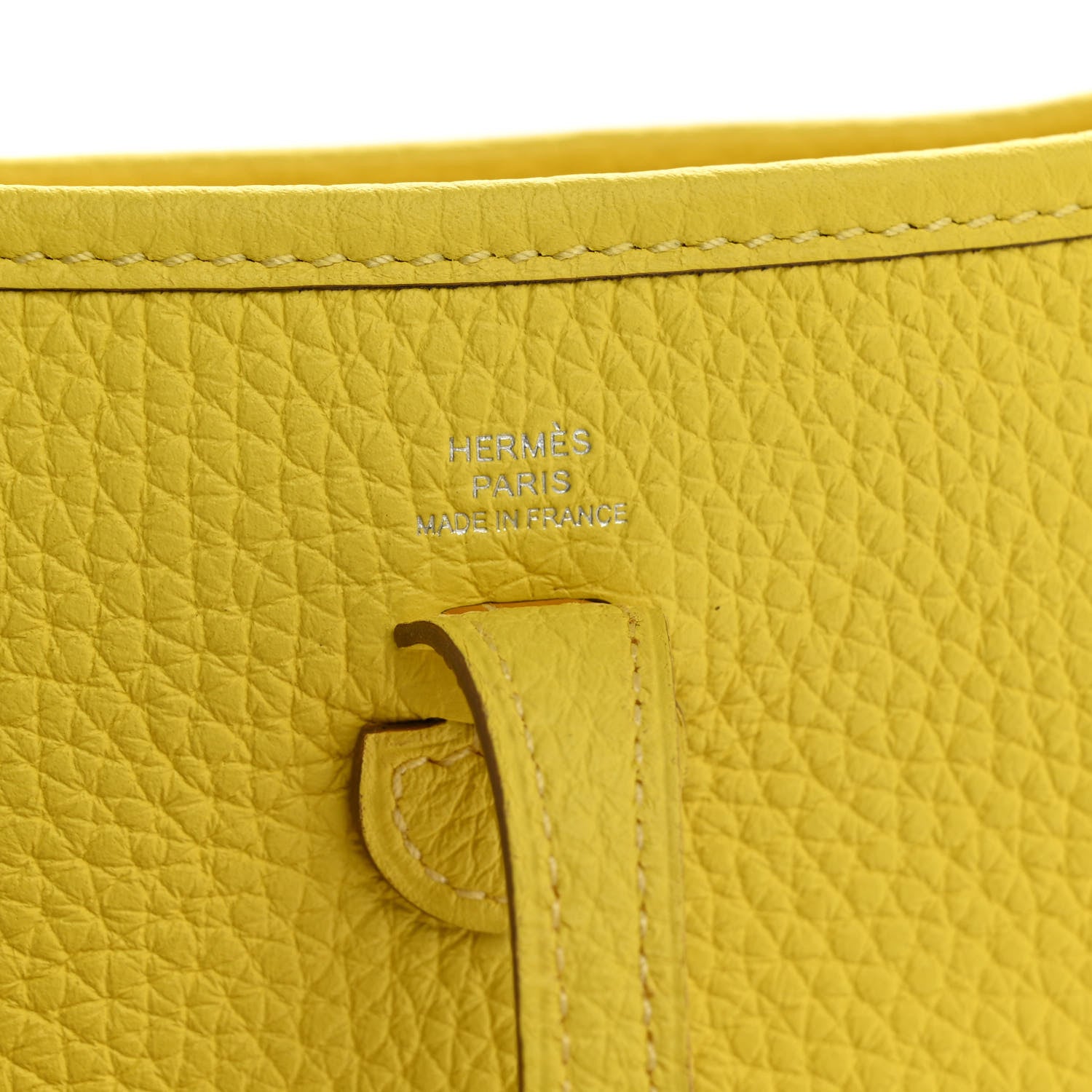 Hermes Taurillon Clemence Evelyne TPM Limoncello 9 of 19