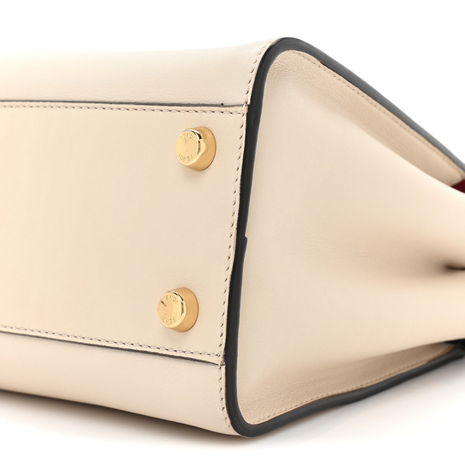 Fendi Vitello Tahiti Burro Bi-Color Medium Peekaboo Iconic Essentially Satchel Camelia Fragola Dark Blue 8 of 14