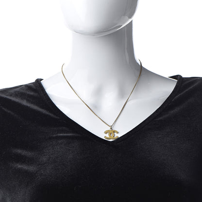 Chanel CC Pendant Necklace Gold 2 of 6